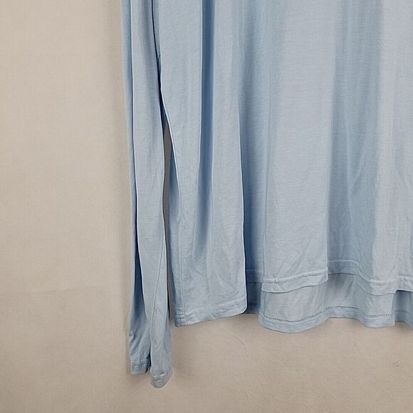 Free Fly Shirt Mens XXL Light Blue Bamboo Lightweight Long Sleeve Crew Neck - Picture 5 of 10